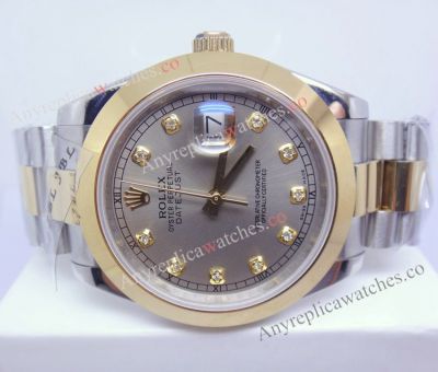 Fake Rolex Datejust II 41mm Watch 2Tone Gray Dial
